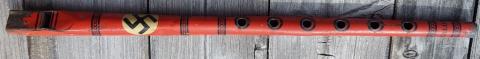 extremely rare Hitler youth German children partisan school metal flute with swastika