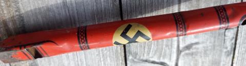 extremely rare Hitler youth German children partisan school metal flute with swastika