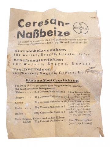 original holocaust ZYKLON B manufacturer Ceresan poison gift empty bottle Auschwitz III