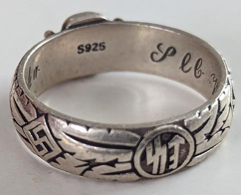 Heinrich Himmler Waffen SS Totenkopf HONOUR Ring honor skull for sale
