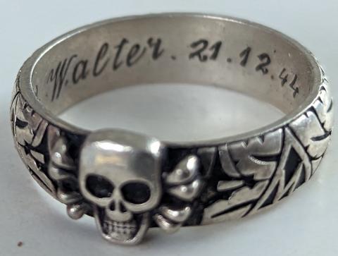 Heinrich Himmler Waffen SS Totenkopf HONOUR Ring honor skull for sale
