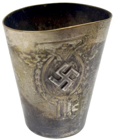 Hermann Goering CARINHALL house relic ground found in the area shooter cup with Swastika