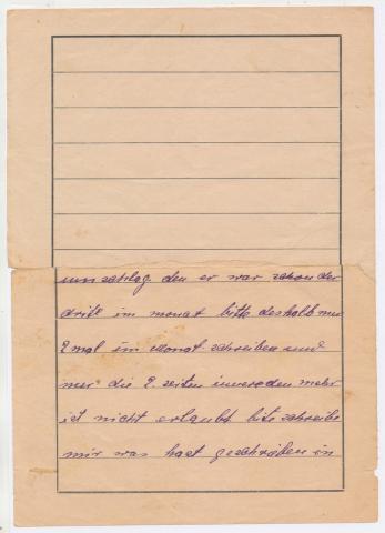 Holocaust concentration camp AUSCHWITZ inmate letter 1941 feldpost