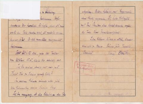 Holocaust concentration camp AUSCHWITZ inmate letter 1941