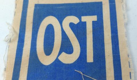 Holocaust forced labor workers of Eastern OST patch ostarbeiter original jew jewish
