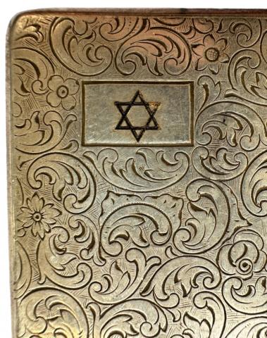 Holocaust jewish jew cigarette case silverware found in Ghetto KRAKOW