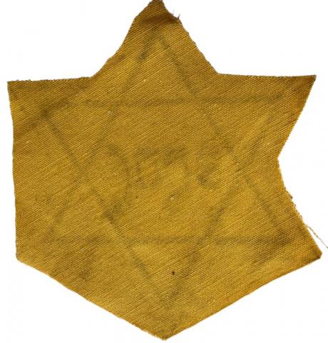 Holocaust JUDE Germany uncut Star of David cloth patch Jew Jewish