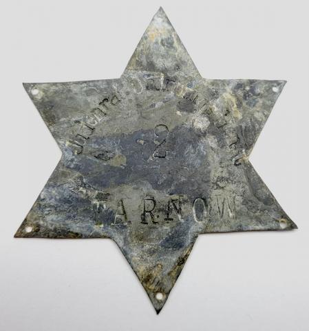 HOLOCAUST metal Star of David JUDENRAT KAPO ghetto Tarnow