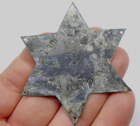 HOLOCAUST metal Star of David JUDENRAT KAPO ghetto Tarnow