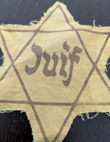 STAR OF DAVID FRANCE JUIF original étoile jew jewish patch