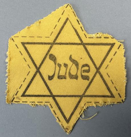 Holocaust Star of David JUDE Germany uncut Jew Jewish original