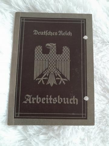 ID ARBEITSBUCH inmate AUSCHWITZ forced labour IG FARBEN STAMPED TOPF