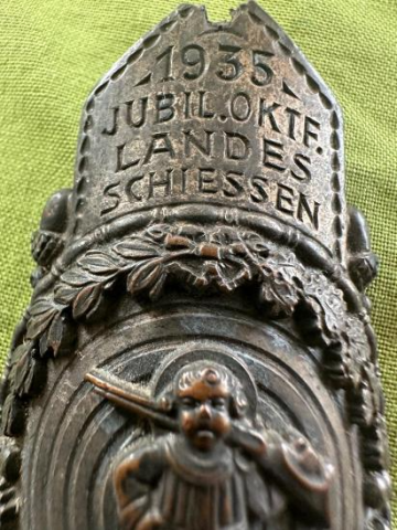 III REICH 1935 canne plate stick with the eagle and swastika - shooting event