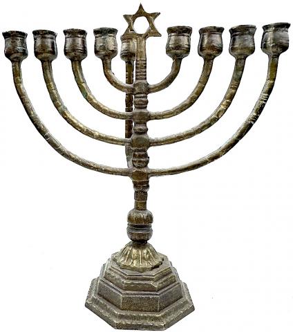 Judaica Jew Jewish candlestick Star David Synagogue Menorah Hanukkah