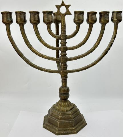 Judaica Jew Jewish candlestick Star David Synagogue Menorah Hanukkah