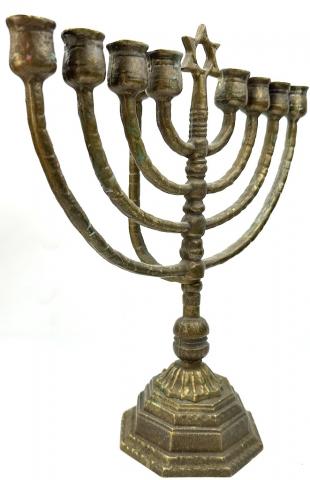 Judaica Jew Jewish candlestick Star David Synagogue Menorah Hanukkah