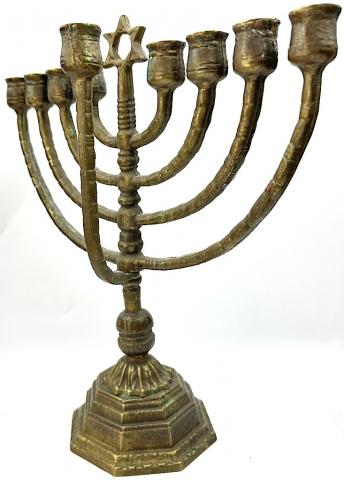 Judaica Jew Jewish candlestick Star David Synagogue Menorah Hanukkah