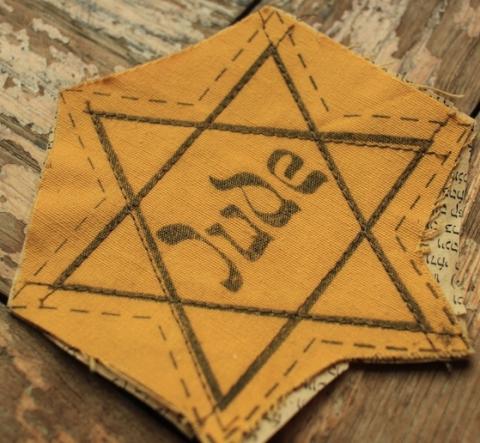 JUDE Star of David sewed Hebreu journal Jew Jewish Holocaust