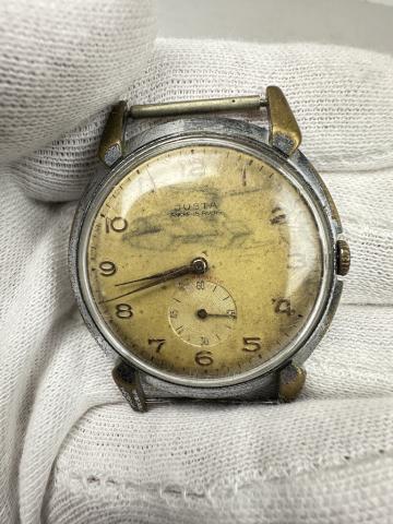 JUSTA Ancre 15Rubis Military WWII Swiss made wristwatch from 194JUSTA Ancre 15Rubis Military WWII Swiss made wristwatch from 1940's Luftwaffe Wehrmacht Waffen SS