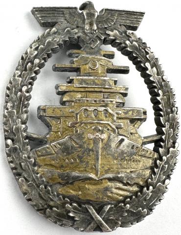 KRIEGSMARINE HIGH SEAS FLEET BADGE ADOLF BOCK AUSF SCHWERIN