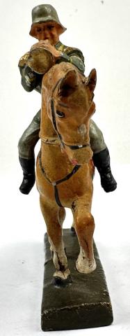 Wehrmacht soldiers parade music elastolin lineol figurine toy horses Cavalerie