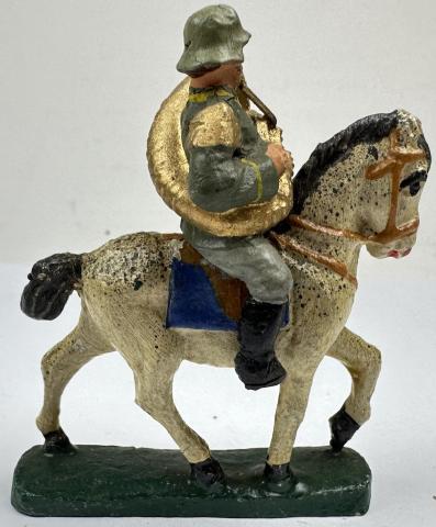 Wehrmacht soldiers parade music elastolin lineol figurine toy horses Cavalerie