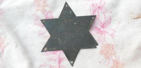 Metal Star of David for jüdischer ordnungsdienst lemberg galizien jewish security service Police KAPO lviv Lwow Ghetto