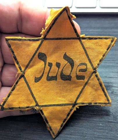 original Star of David JUDE Germany Jew Jewish Holocaust WORN