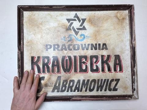 JEWISH sign blue Star of David Warsaw ghetto poland jew holocaust original