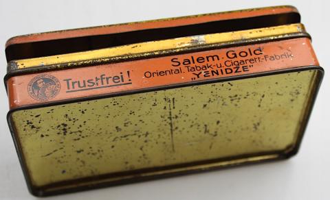 Pre war Jewish fabrik cigarette company SALEM GOLD empty tin can