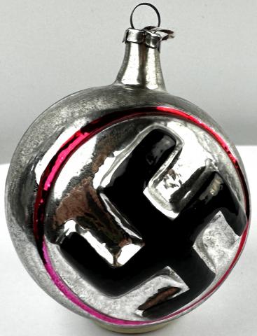 original 1930s NSDAP CHRISTMAS ORNAMENT ball SWASTIKA