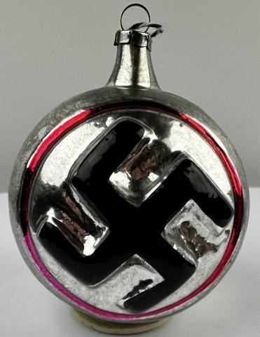 original ww2 german nazi NSDAP CHRISTMAS ORNAMENT ball SWASTIKA