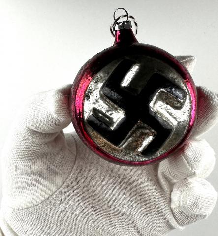 boule de noel allemande nazi swastika original a vendre