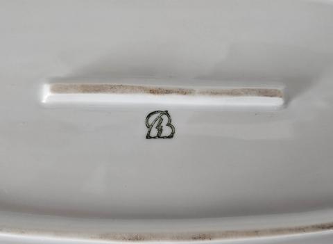 RARE Waffen ss ALLACH porcelain meat plate with boreal logo Himmler Dachau concentration camp