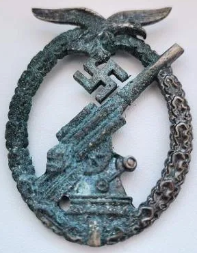 rare WW2 German Nazi Luftwaffe FLAK badge award relic found LW anti aircraft
