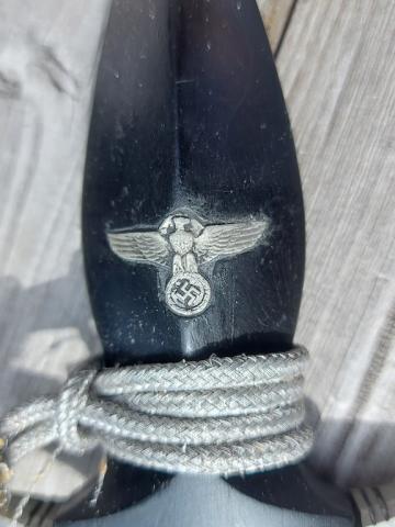 RARE WW2 German Nazi WAFFEN SS enlisted unmarked chained dagger with portepee
