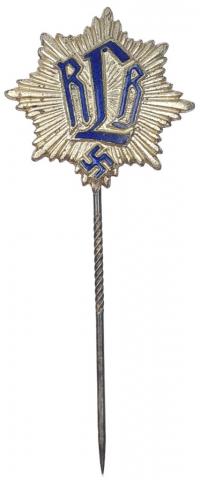 Reichsluftschutzbund RLB Reich Air Protection League paramilitary organization in Nazi Germany marked stickpin