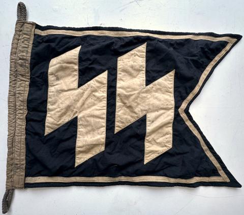original WAFFEN SS MARKED STAMPED COMBAT large FLAG