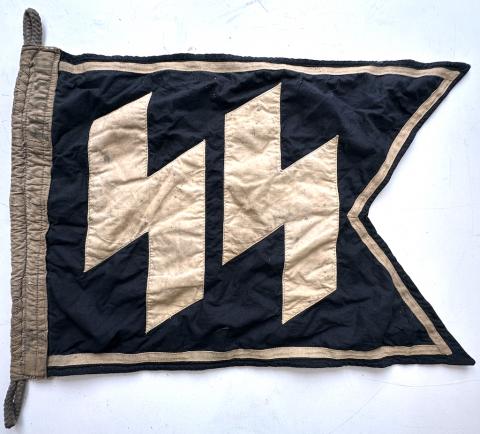 original WAFFEN SS MARKED STAMPED COMBAT large FLAG