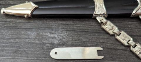 MINIATURE SS chained dagger WW2 German Nazi portepee unmarked blade
