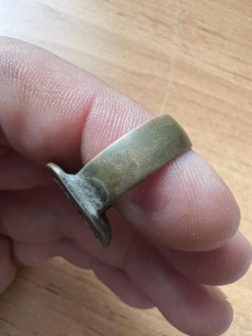 original Waffen SS 3rd SS Panzer Division Totenkopf skull ring silver