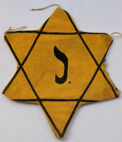 Star of David J. from Belgium RARE variation holocaust Jew Jewish Ghetto Getto