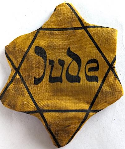 Star of David WORN Jude Germany Holocaust Jew Jewish original patch