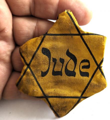 Star of David WORN Jude Germany Holocaust Jew Jewish original patch