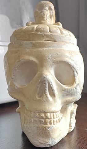 original GUSEN Concentration camp WAFFEN SS GUARD plaster skull mug