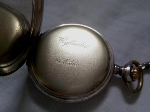 UNIQUE MUSEUM PIECE ! Hermann Goering personal belonging engraved silver pocket watch Hunting gift from CARINHALL !!!