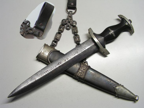 waffen ss chained dagger type C anodized district stamped unmessed amazing