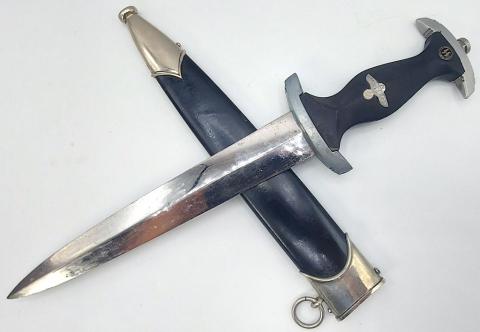Waffen SS Enlisted DAGGER with denazified blade eickhorn solingen rzm boker late transitional