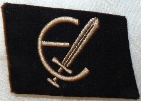 Waffen SS Estonian Estony volunteers division tunic removed collar tab NCO