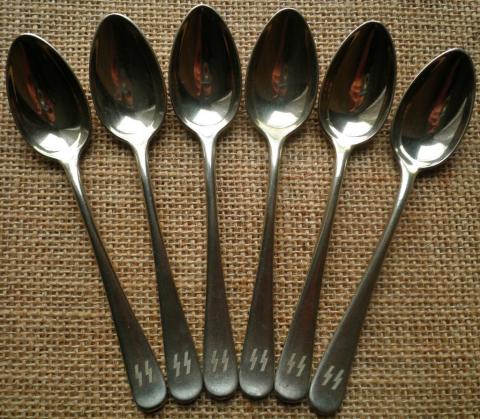 WAFFEN SS set SS spoons case silverware cutlery original for sale